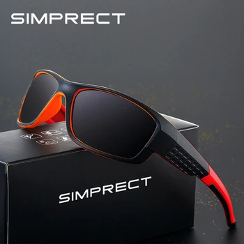SIMPRECT Windproof Polarizat ochelari de Soare Barbati 2021 UV400 permis Pătrat ochelari de Soare Retro Vintage Anti-Orbire Ochelari de Soare Pentru Barbati