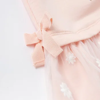 DBZ17126 dave bella primăvară fată copil drăguț arc broderii florale rochie copii de moda rochie de petrecere copii sugari lolita haine