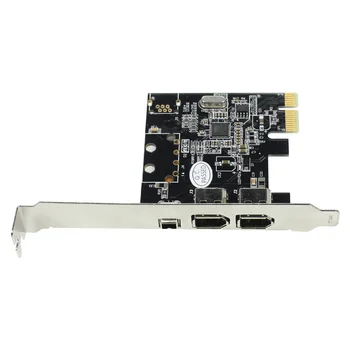 PCIe Combo 3 Porturi 1394A 1x 2x 4Pin 6pini Card de Expansiune PCI Express pentru IEEE 1394 Adaptor Controler pentru Firewire Desktop PC