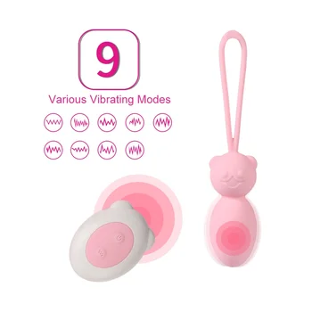 Urs drăguț USB Telecomanda Waterproof Vagin Vibrator Bilele Adult Jucarii Sexuale Vibratoare Ou Secret Glont Vibrator pentru Femeie Fata