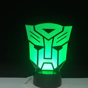 Optimus Prime Caracter Baiat Cadou Transformers 3D LED Iluzie Birou Masa RGB Lumina de Noapte plina de culoare Lampă Copii Băieți Cadou de Ziua de nastere