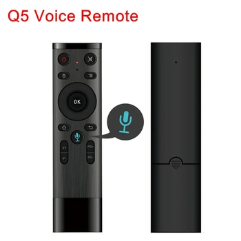 Q5 Control Vocal Zbor Air Mouse-ul Pentru Gyro Joc de Detectare,2.4 GHz, Microfon fără Fir de Control de la Distanță Pentru Android TV Box,PC