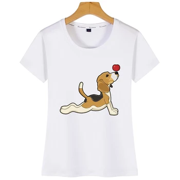 Topuri Tricou Femei Beagle Amuzant Epocă De Imprimare Tricou