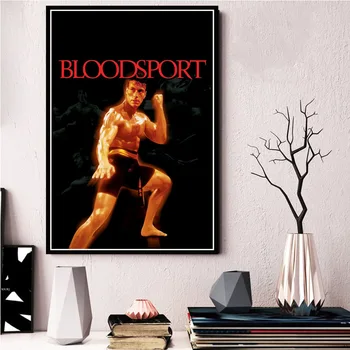 Bloodsport 1988 Film De Epocă, Jean-Claude Kung Fu Film Poster Și Printuri Pictura Arta Poze De Perete Pentru Camera De Zi Decor Acasă
