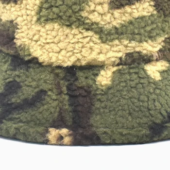 FUODRAO Iarna Noi Tie dye Găleată Pălării Femei Faux Lână de Miel Panama Fete în aer liber Cald Gros de Camuflaj Pălărie Pescar Pălării M141