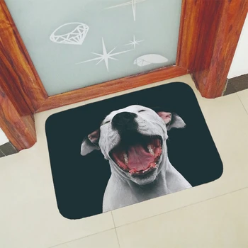 Câini amuzant tipărite piele de căprioară Anti-alunecare, preș pentru ușa de la intrare rogojini piscină de interior, usa mat Îngroșa flanel 40x60cm 50x80cm