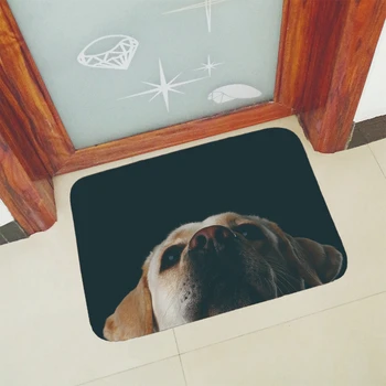 Câini amuzant tipărite piele de căprioară Anti-alunecare, preș pentru ușa de la intrare rogojini piscină de interior, usa mat Îngroșa flanel 40x60cm 50x80cm