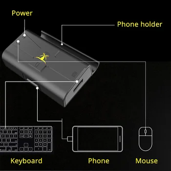 G1X Plug and Play PUBG Mobil Gamepad Controller Gaming Mouse Tastatura Telefon Android la PC Convertor Adaptor pentru Android