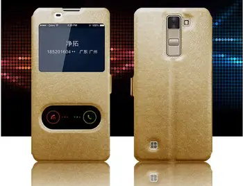Cazuri de Telefon din piele pentru LG K10 2017 X400 LV5 5.3 inch Smart View Fereastra Suport Flip Cover pentru Lg K10 M250 Telefon Mobil Sac de Fundas