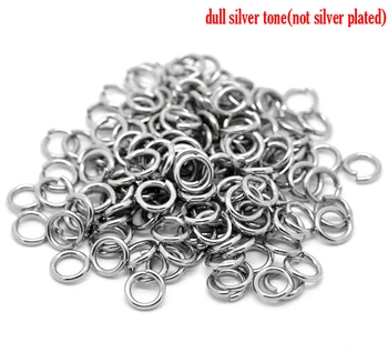 Minunat 200PCs de Argint din Oțel Inoxidabil de Culoare Deschisă Sari Inele de 9mm x 1.5 mm (B18885)
