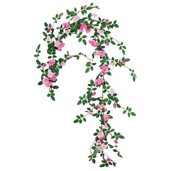 Simulare Decor Floare Trandafir Rattan Flori Artificiale Petrecere De Nunta Casa Garnitura Accesoriu De Viță De Vie Liane