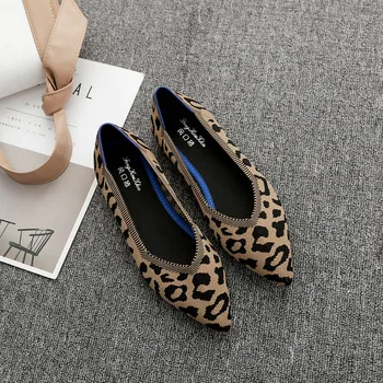 2020 Designer De Leopard Pentru Femei Pantofi De Brand De Lux Pantofi Plat Pentru Femei Primavara Toamna Femei Apartamente Doamnelor Alunecare Pe Pantofi Pentru Femei Mocasini