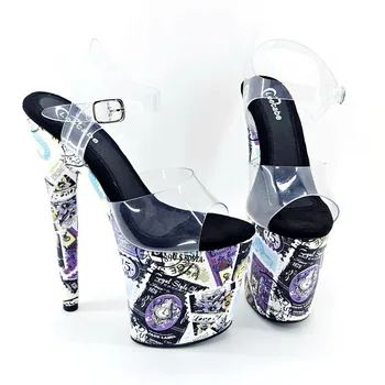 Leecabe Noi modele 8inch pantofi cu toc pentru Femei sandale platforma Pol de Dans pantofi Vegan din piele tocuri realizate manual sandale