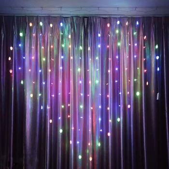 2 * 1,5 M LED-uri Cortina Lumina Șir Ghirlanda Zână Lumină Nunta Fereastra Petrecere de Craciun Decor Interior Fluture de Lumină